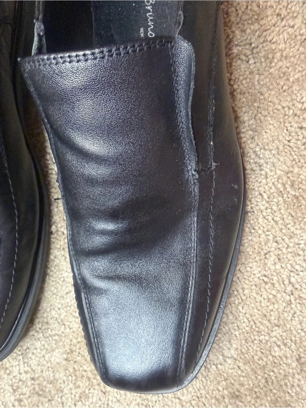 Bruno Marc Men's Black Slip-On Leather Loafers